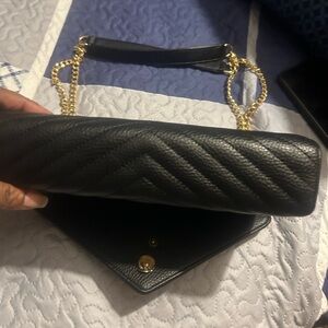 Black Quilted Leather Chain Bag